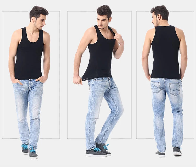 1/3 Pack Four Seasons Men's Cotton Joker Vest Teenagers Simple Fit Sports Fitness T-shirt Middle-aged Casual Sleeveless T-shirt