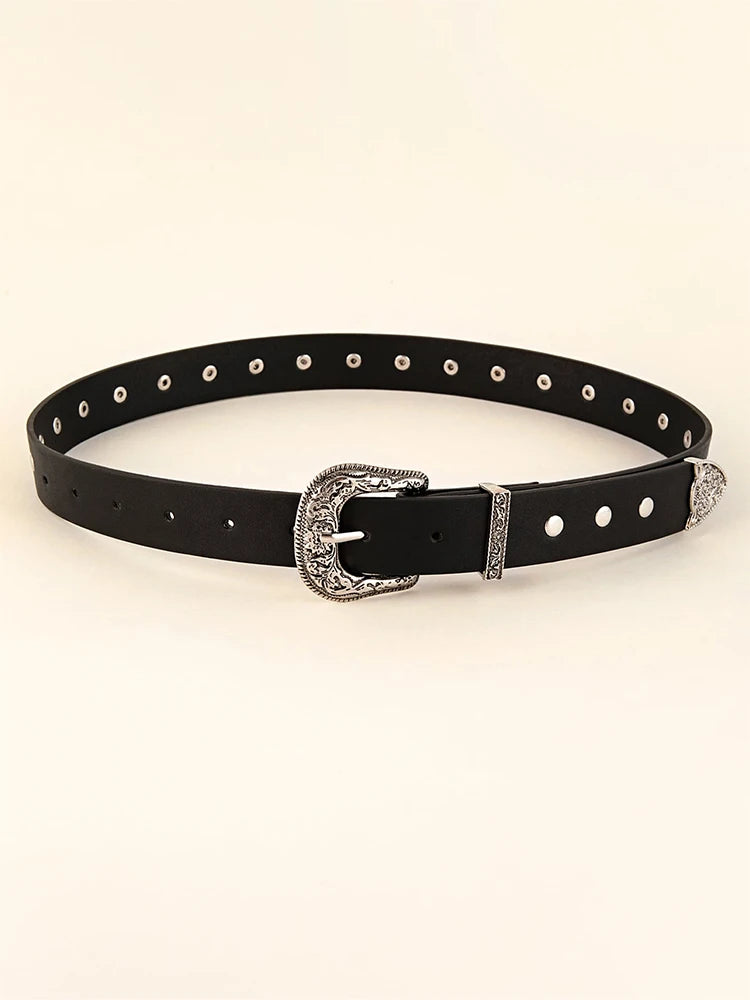 1 Pack Four Seasons Style Western Style Metal Carving Three Piece Suit Lemon Denim Belt Dress With Womens Belt