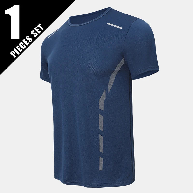 1/4 Pcs Men's Summer Quick-drying Sports Fashion Printed Short-sleeved Teens Loose and Comfortable Running Fitness Joker T-shirt